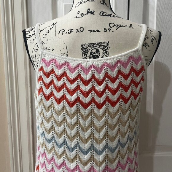 RACHEL & ZOE MAXI DRESS CROCHET KNITTED BODYCON MULTICOLOR Sz M CUTE GOTH PREPPY - Picture 11 of 16